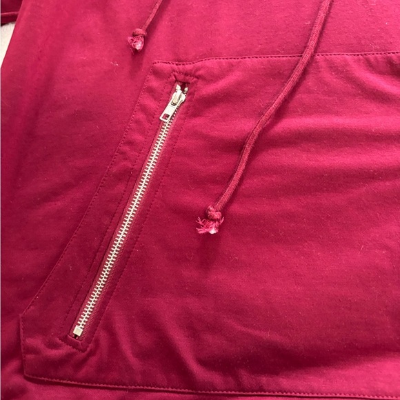 TECREW Maroon Hoodie with Drawstrings - Picture 3 of 10